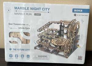 ROKR Marble Night City Marble Run LGA01 DIY 3D Wooden Puzzle NEW